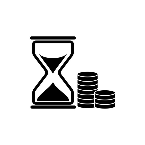 Sand times is money icons - Vector, Image