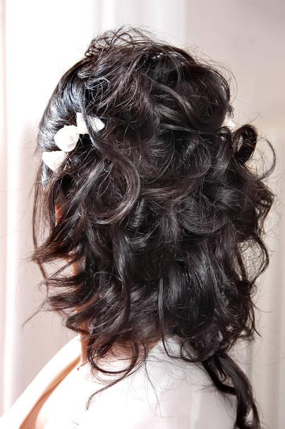 wedding bride hairstyle back view - Photo, Image