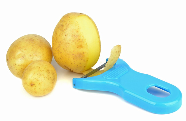 Patates soyma ve patates - Fotoğraf, Görsel