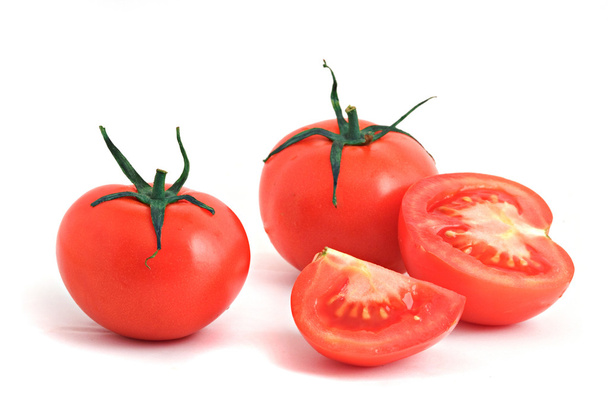 Tomates aislados sobre fondo blanco - Foto, Imagen