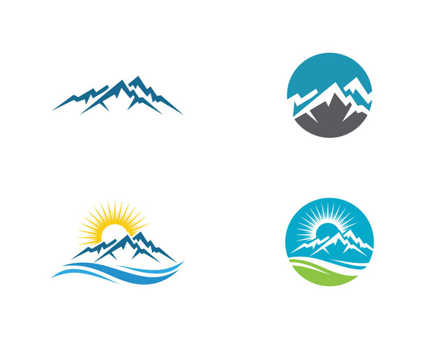 Plantilla de logotipo de icono de montaña
 - Vector, imagen
