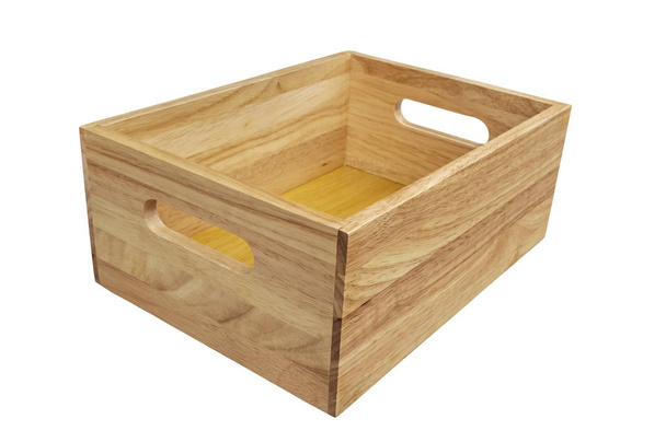 Caja de madera aislada
  - Foto, imagen
