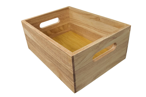 Caja de madera aislada
  - Foto, Imagen