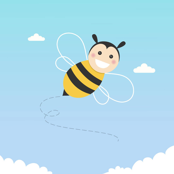 Bee flying Free Stock Vectors