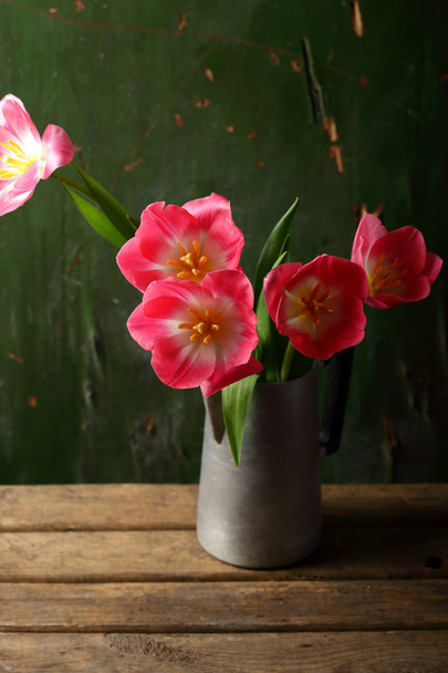 Spring bouquet of tulips - Фото, изображение