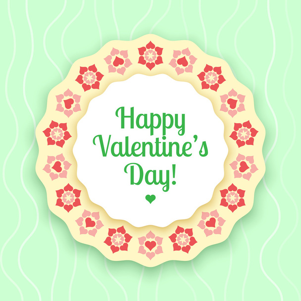 Vector greeting card for Valentine's day. - Vector, Image