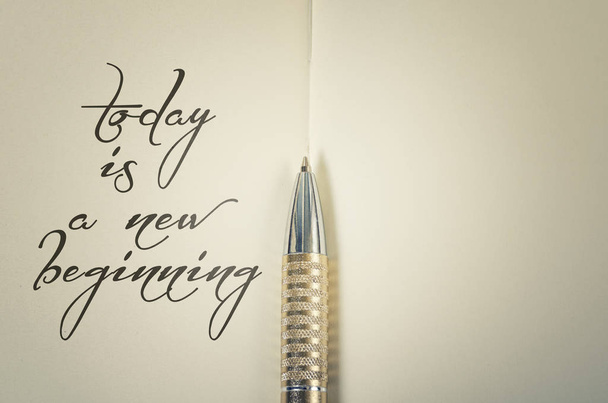 Today is a new beginning inspirational quote  - Fotoğraf, Görsel