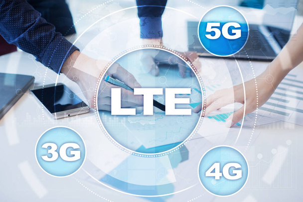 LTE netwerken. 5g mobiel internet en technologie concept. - Foto, afbeelding