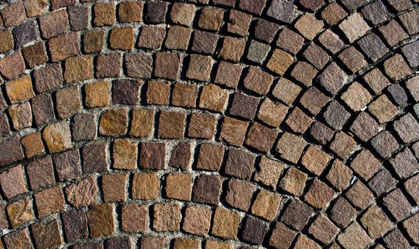 Mosaic colored pavers of small stones - Photo, Image