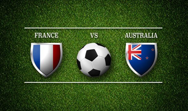 Football Match schedule, France vs Australia - Photo, Image