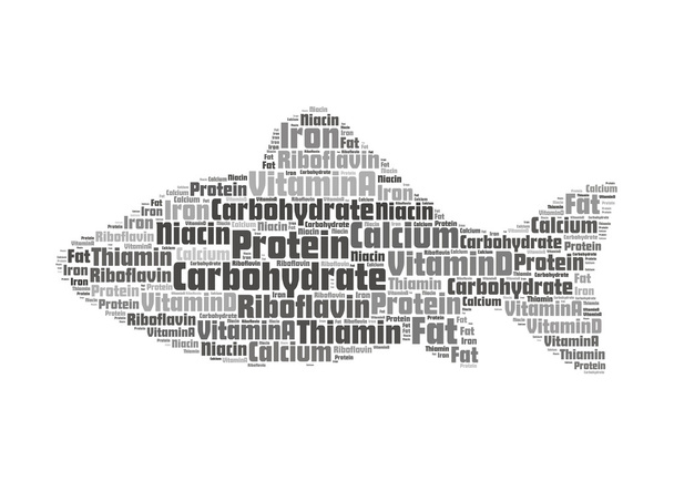 Forma pesce con info nutrizione-testo grafica e disposizione con
 - Foto, immagini