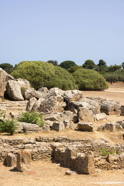 Ancient temples of Selinunte in Agrigento in Sicily in Italy - Zdjęcie, obraz