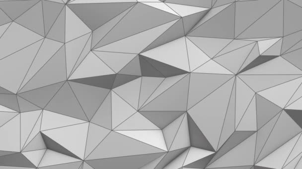 weiße abstrakte Low-Poly-Dreieck Hintergrund - Filmmaterial, Video