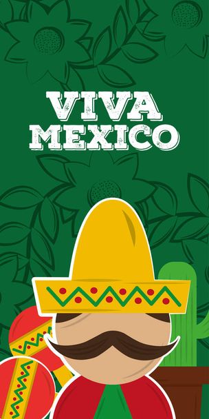 viva mexico bandeira vertical
 - Vetor, Imagem