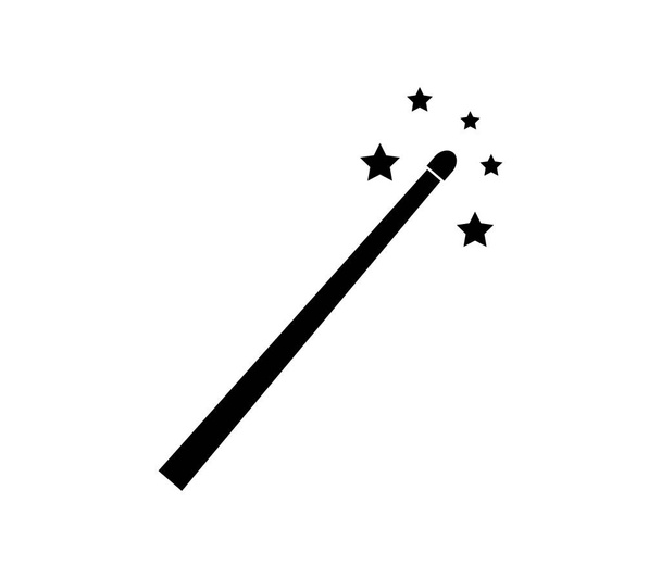 иконка волшебной палочки на белом фоне
 - Вектор,изображение
