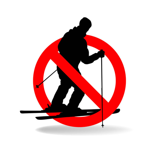 Freeride is not allowed. Prohibiting symbol - Vector, Image