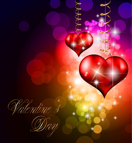 Valentine's Day party invitation flyer background - Vetor, Imagem