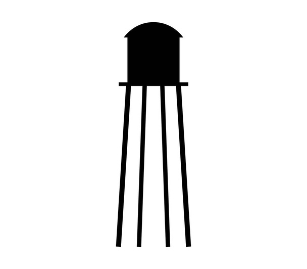 Watertoren pictogram op witte achtergrond - Vector, afbeelding