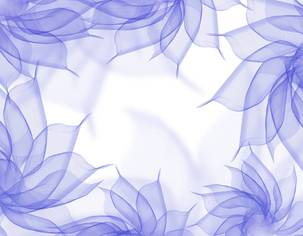 Floral romántico tierno fondo azul - Foto, Imagen