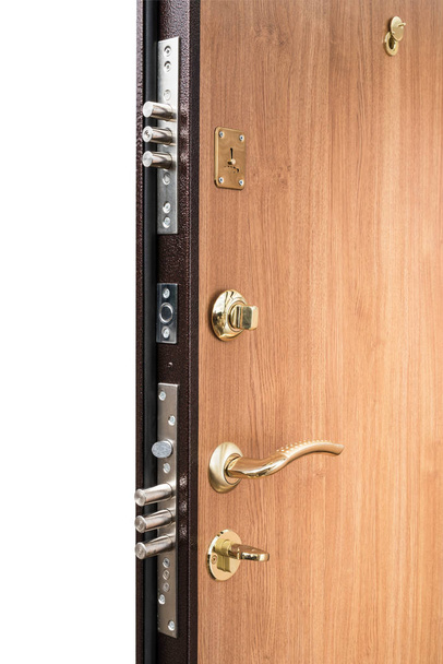 The apartment's metal security burglar door - Foto, Bild