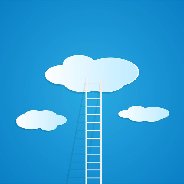 Escalera Nubes
 - Vector, imagen