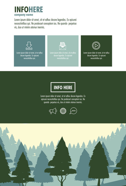 Forest brochure infographic - Vector, afbeelding