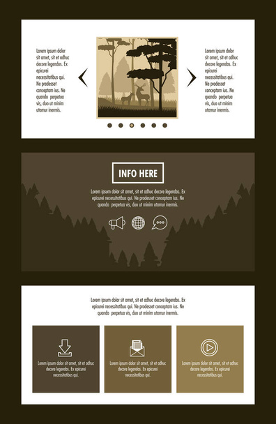 Forest brochure infographic - Vetor, Imagem