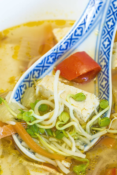 Chinese Soup With Tofu close up - Fotografie, Obrázek