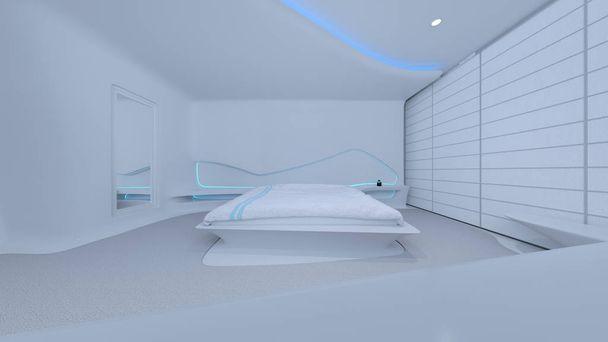 Bedroom /3D CG rendering of the bedroom. - Fotoğraf, Görsel