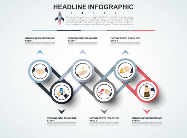Abstract infographics number options template.  - Vektor, obrázek