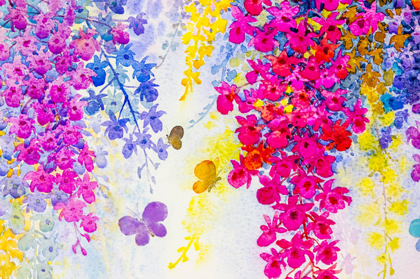 絵画の想像力カラフルな美しさオーキッドの花のお尻 - 写真・画像