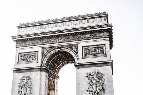 boog van triomf op de charles de gaulle plein. Paris, Frankrijk - Foto, afbeelding
