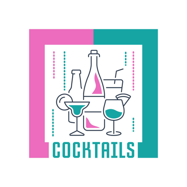 Sito web Banner e Landing Page di Cocktail
. - Vettoriali, immagini