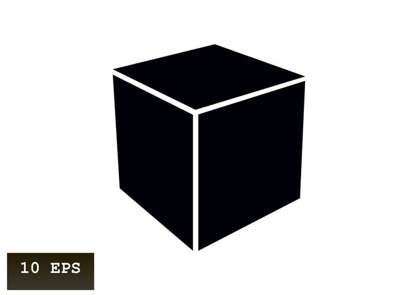 cube flat icon, vector illustration - Vecteur, image