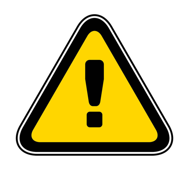 Triangular Warning Hazard Symbol - Vector, Image
