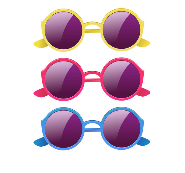 Glasses with round lenses - ベクター画像