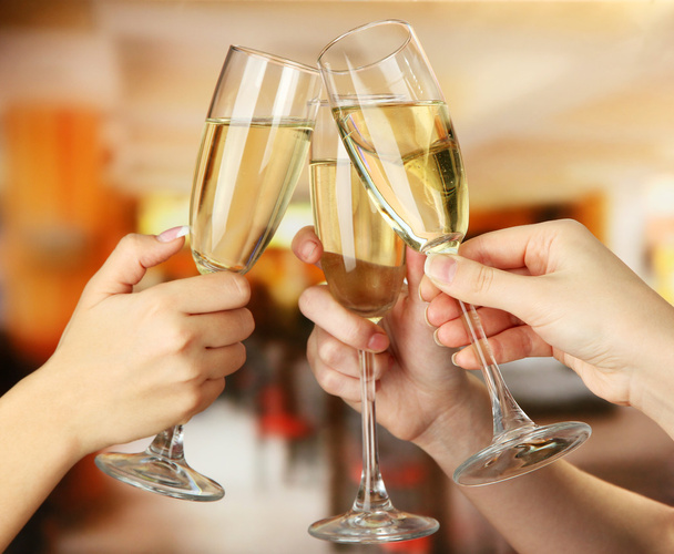 Corporate party sparkling champagne glasses - Φωτογραφία, εικόνα
