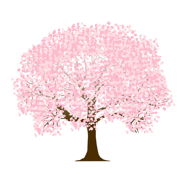 Flores de cerezo icono de la flor de primavera - Vector, Imagen