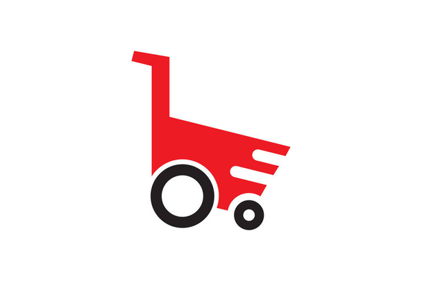 Vektor bevásárlókosár Shopping logó - Vektor, kép