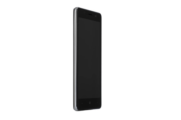 Fekete képernyő smartphone elszigetelt fehér background - Fotó, kép