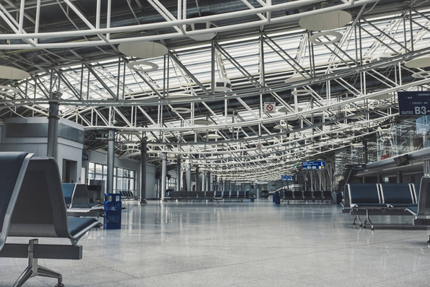 Modern airport interior - Foto, imagen