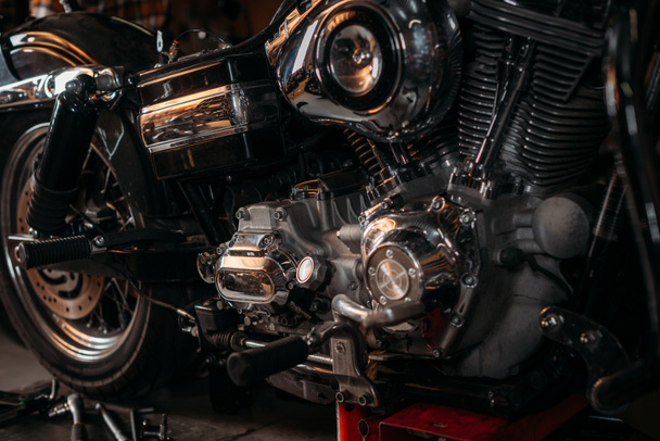 primer plano del motor de motocicleta vintage
 - Foto, Imagen