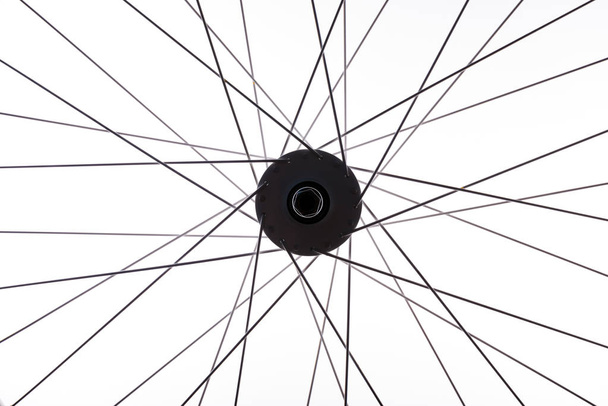 Close up to the wheel of a bicycle - Photo, Image