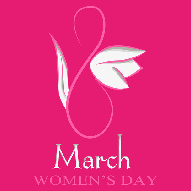 Postcard on the day of March 8. Women's Day - Vector, Image
