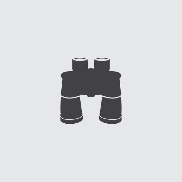 Binocular field glasses icon in a flat design - Vector, Image