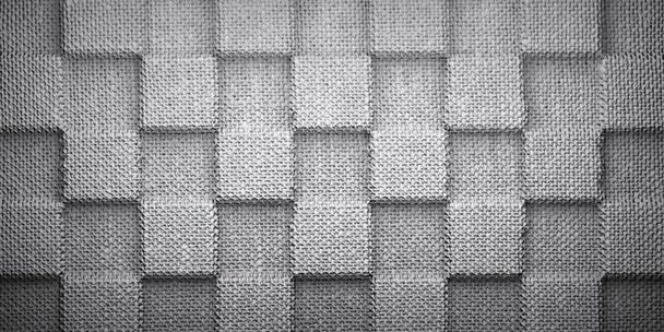 Patrón de tablero de ajedrez de alfombra gris claro abstracto Textura Fondo. 3D renderizado
. - Foto, Imagen