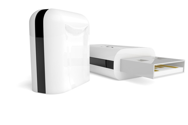 3D USB Flash Drive isolated on white background - Photo, Image