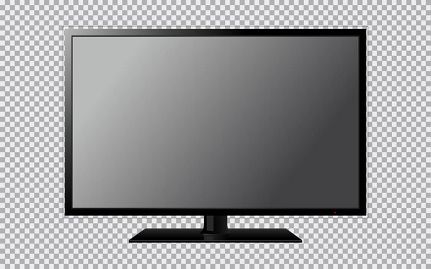 Modern TV with blank screen isolated on transparent background - ベクター画像