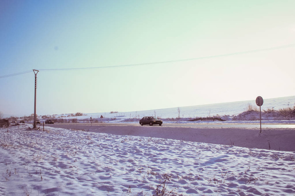 зимний пейзаж с богатой снежинкой
 - Фото, изображение