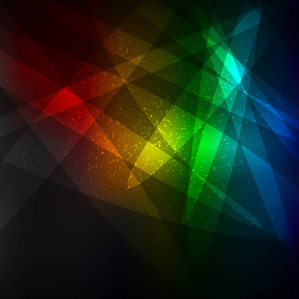 rainbow dark lights template background - Vector, Imagen